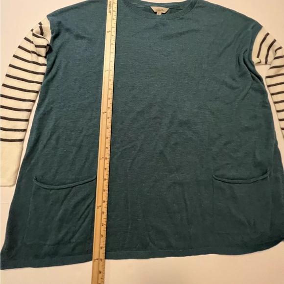Matilda Jane Sweatshirt Womens Size Large Blue/Green Fleece Pullover Sweater - Picture 4 of 5